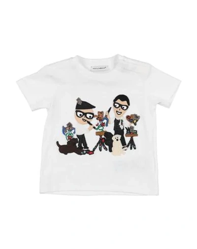Dolce & Gabbana Babies' T-shirts In White