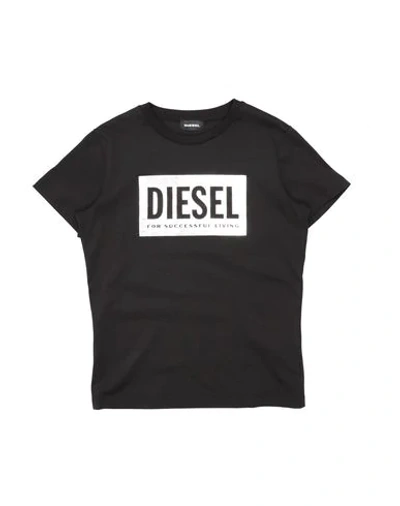 Diesel Kids' T-shirts In Black