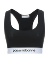 Rabanne Logo Band Sports Bra In Black