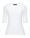 DOLCE & GABBANA DOLCE & GABBANA WOMAN SWEATER WHITE SIZE 10 VISCOSE, POLYESTER,14016940QW 3