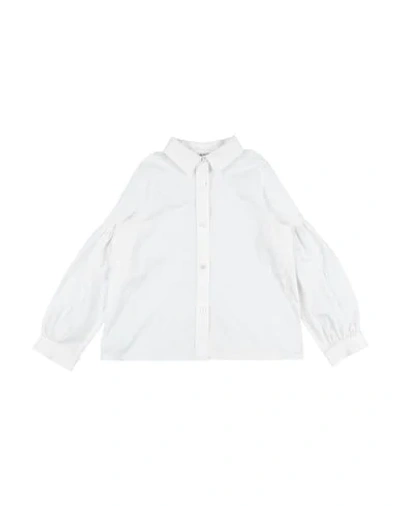 Piccola Ludo Solid Color Shirts & Blouses In White