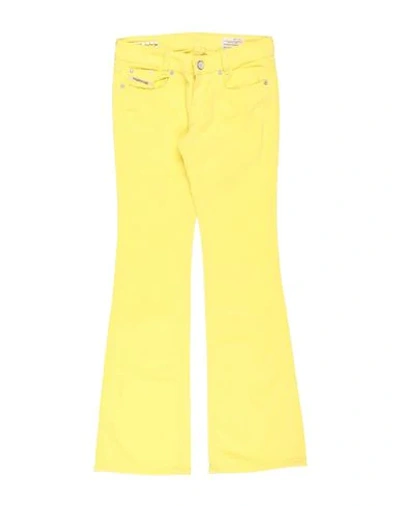 Diesel Kids' Denim Pants In Yellow