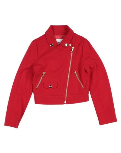 Moschino Biker Jacket In Red