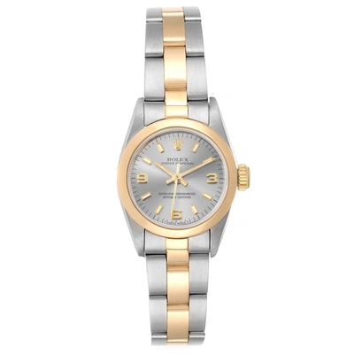 Rolex Oyster Perpetual Nondate Steel Yellow Gold Ladies Watch 67183 In Not Applicable