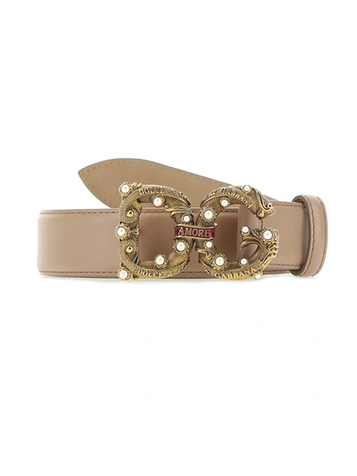 Dolce & Gabbana Pink Leather Belt