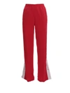 ERMANNO SCERVINO RED POLYESTER PANTS,5BA4AC23-4755-D7CA-F9C0-FB4BE31AE3CF