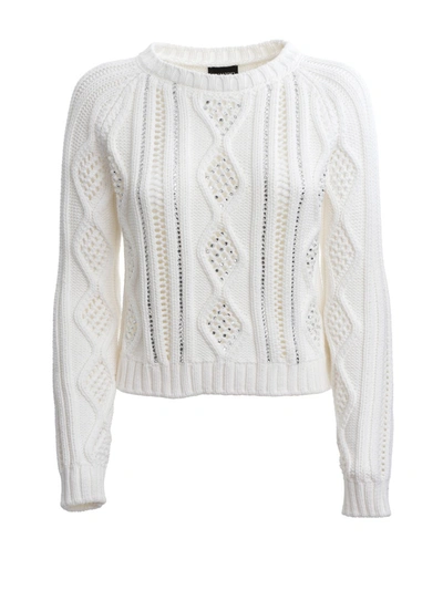Ermanno Scervino White Cotton Sweater
