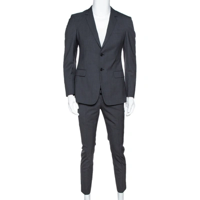 Pre-owned Prada Dark Grey Wool Tailored Suit S