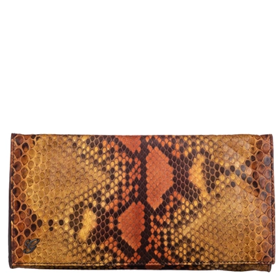 Pre-owned Gucci Brown Embossed Leather Clutch Bag