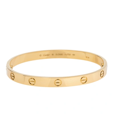 Pre-owned Cartier Love 18k Yellow Gold Bracelet 18