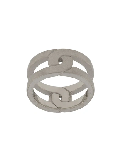 Maison Margiela Chain Intertwined Ring In Silver