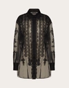 VALENTINO VALENTINO EMBROIDERED ORGANZA SHIRT