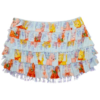 28natelier Women's Blue The Toy Skirt