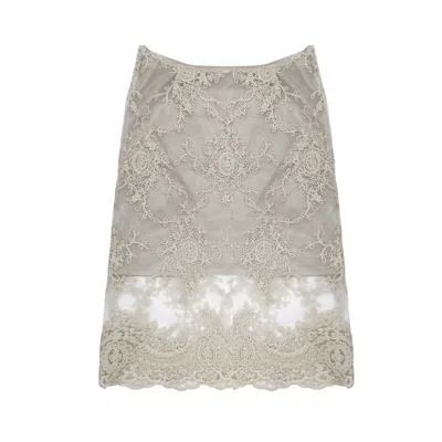 28natelier Women's Neutrals Laced Skirt