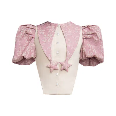 28natelier Women's Pink / Neutrals Stars Align Top