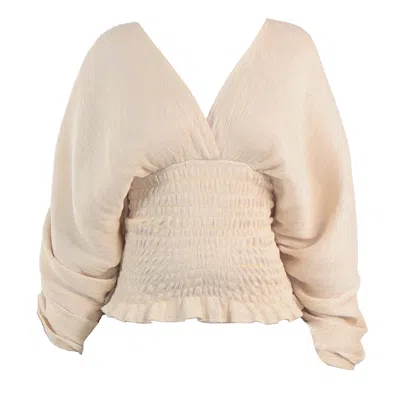 28natelier Women's White The Dune Top - Cream