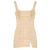 28natelier Women's White / Yellow / Pink The Tweed Dress In Multi