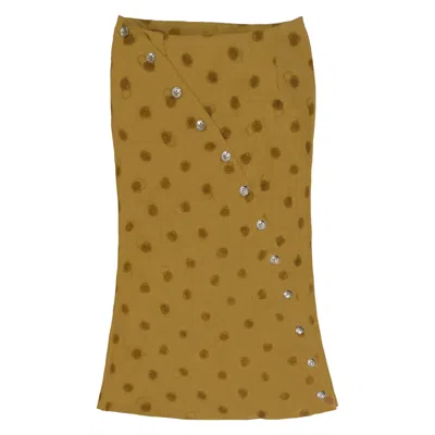 28natelier Women's Yellow The Polka Dot Skirt