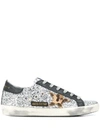 Golden Goose Silver-tone Leather Superstar Sneakers In Silver