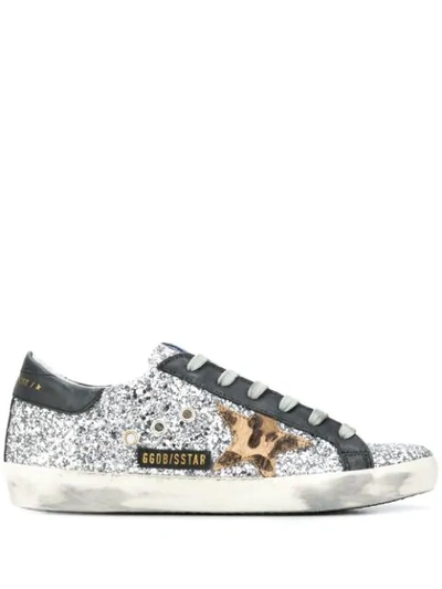 Golden Goose Silver-tone Leather Superstar Sneakers
