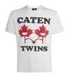 DSQUARED2 CATEN TWINS MAPLE LEAF T-SHIRT,15884043