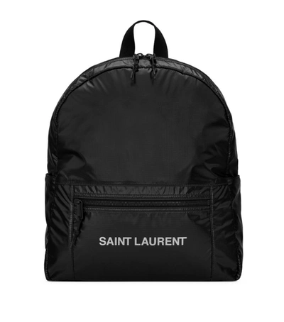 Saint Laurent Nuxx Logo Backpack In Nero