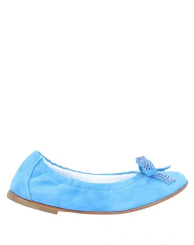 Andrea Montelpare Ballet Flats In Turquoise