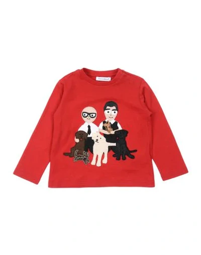 Dolce & Gabbana Babies' T-shirts In Red