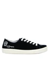 Maison Margiela Split-toe Logo-print Canvas Sneakers In Dark Blue