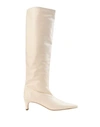 Staud 45mm Leather Tall Boots In Ivory