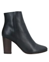 Maje Flixa Leather Ankle Boots In Black
