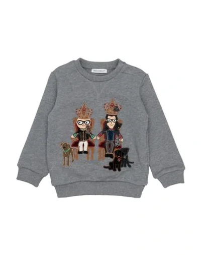 Dolce & Gabbana Babies' Sweatshirts In Grey