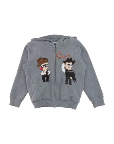 Dolce & Gabbana Babies' Sweatshirts In Grey