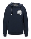 Maison Margiela Hooded Sweatshirt In Dark Blue