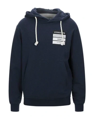 Maison Margiela Hooded Sweatshirt In Dark Blue