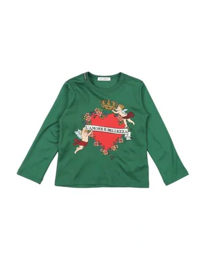 Dolce & Gabbana Babies' T-shirts In Green