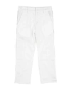 Gcds Mini Toddler Boy Pants White Size 6 Cotton, Elastane In White