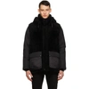 YVES SALOMON YVES SALOMON - ARMY REVERSIBLE BLACK DOWN AND WOOL COAT