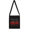 RAF SIMONS RAF SIMONS BLACK DENIM CANT STOP SOLAR YOUTH TOTE