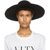 VALENTINO GARAVANI VALENTINO BLACK VALENTINO GARAVANI VLOGO WIDE-BRIM HAT