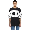 Gcds Black Oversize T-shirt With Logo
