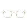 THOM BROWNE THOM BROWNE SILVER AND GOLD SQUARE TB909 GLASSES
