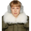 YVES SALOMON GREY FUR EAR MUFFS