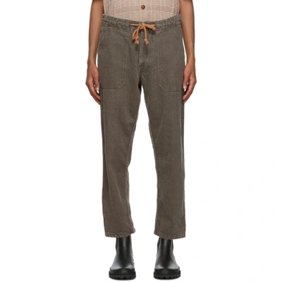Nanushka Nova Linen Pants In Brown