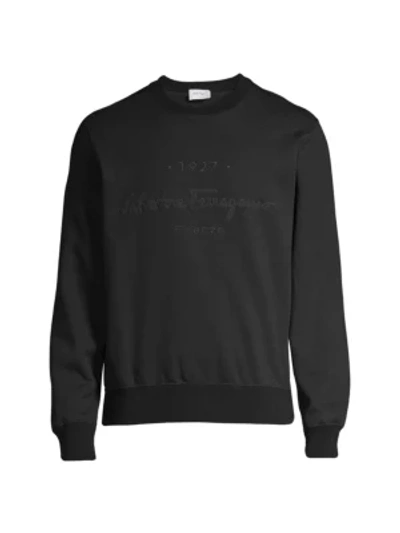 Ferragamo Signature Sweatshirt In Black