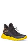 FENDI FF HIGH TOP BOOTIE SNEAKER,7E1347-AC7H