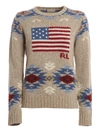 POLO RALPH LAUREN AMERICAN FLAG INTARSIA SWEATER