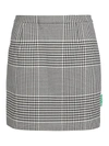 OFF-WHITE PRINCE OF WALES MINI SKIRT IN GREY