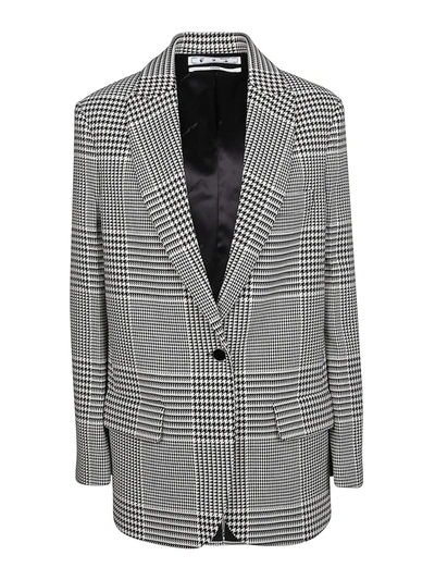 Off-white Prince Of Wales Blazer In Grey