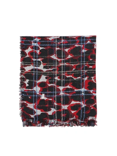 Saint Laurent Bandana Leo Print Headband Multicolored